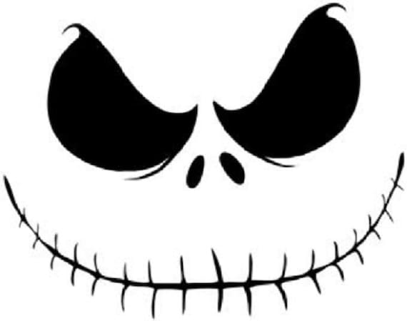Printable Stencil Printable Jack Skellington Face