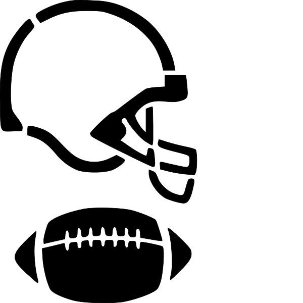Football Helmet Stencil