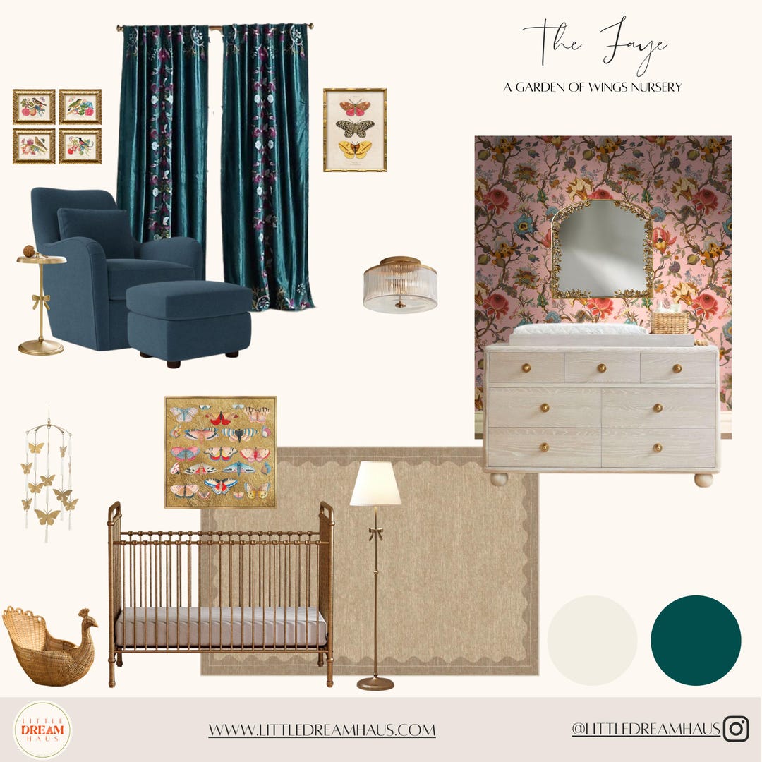 The Faye Kit— A Garden of Wings Nursery | Pre-designed Bedrooom, Decor ...