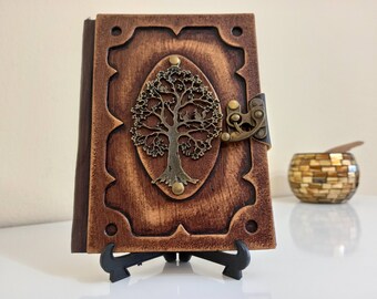 Leather Writing Journal | Diary Sketchbook Gifts | Travel Journals to Write in for every one (Tree Of Life 5'x6.5')