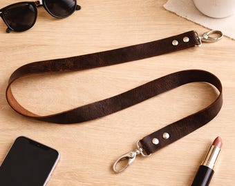 Replacement Bag Strap - Dark Brown Crossbody Strap - Genuine Leather Purse Handle