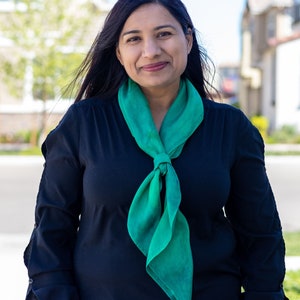 May Birthstone Sets. Emerald drop earrings. Silk scarf new job gift for mom. Green painted scarf. Hand dyed habotai silk for sister in law. Square - 35x35 inches