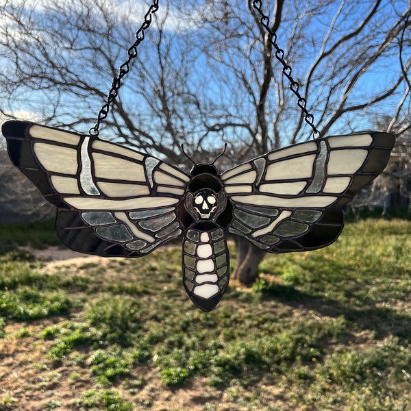 Deathmoth stained glass