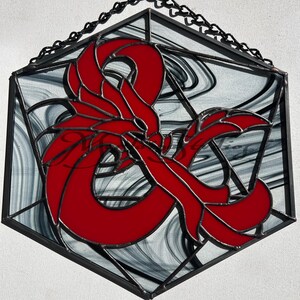 Dnd Ampersand D20 Stained Glass DIGITAL PATTERN