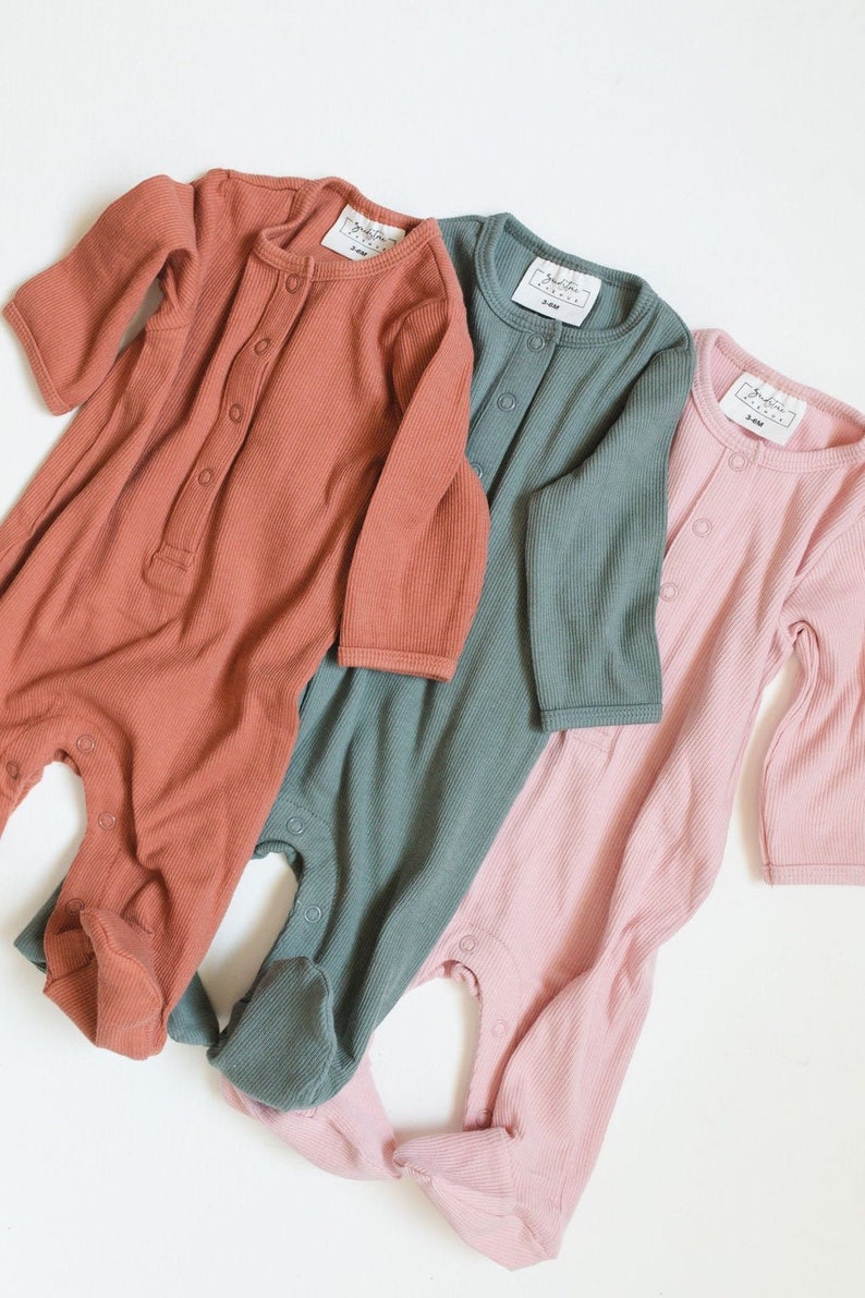 Footed Onesie Organic Cotton Baby Clothing Etsy