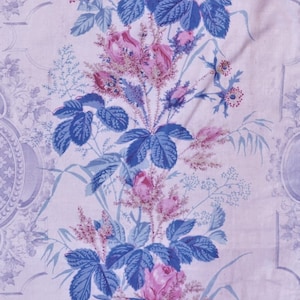 Antique French  Chintz 1800&#39;s  Fabric from Swatch Book Dated 1855