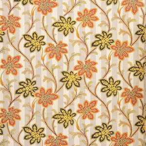 Exceptional French Indienne Antique  Fabric, 19th Century BTY Classic Stunning Colors