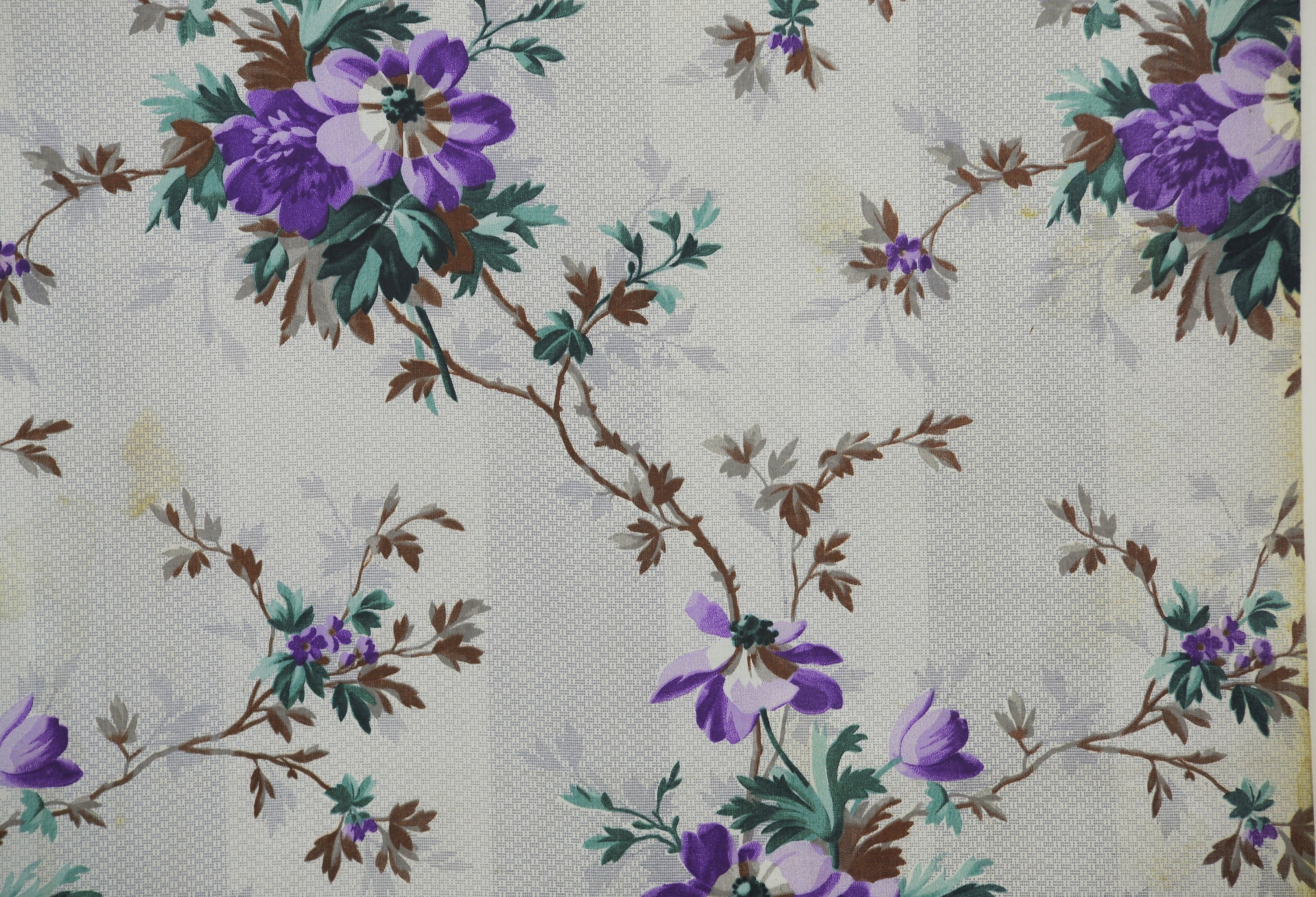 Antique French Chintz Fabric, 1855-1865 Dated Swatch Book Stunning