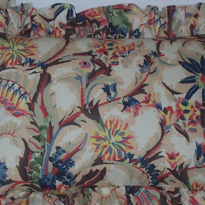 Antique Vintage French Standard Sham Printed Floral 19th  Design Chateau Decor French Country English Garden Manor House Set Design TV Films