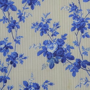 Antique French Blue & White Fabric  Swatch Book Dated 1855 1865