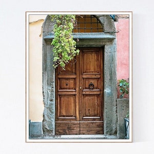Italy Door Photography Print, Italy Wall Art, Rome Door Photograph, Pastel Wall Decor, Pink, Travel Photo, Europe Picture, Vertical Print