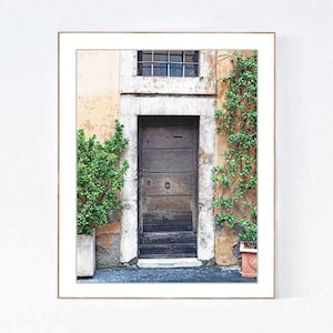 Italy Door Wall Art, Rome Photography Print, Small Vertical Art, Bathroom Wall Art, Entryway Art, Rome Photograph, Europe Door Picture