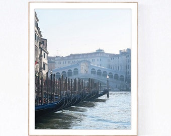 Venice Photography Print, Italy Wall Art, Vertical Picture, Bedroom Art, Bathroom Decor, Rialto Bridge, Europe Photograph, Venice Photo