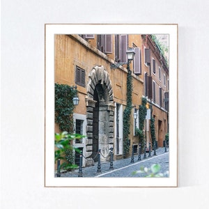 Italy Wall Art, Rome Photography Print, Door Picture, Bathroom Wall Decor, Vertical Wall Print, Bedroom Art, Black and White, Rome Photo
