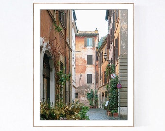 Italy Wall Art, Rome Photography Print, Vertical Picture, Terracotta Blush Wall Decor, Bathroom Wall Decor, Italy Travel Photo