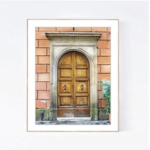 Rome Door Photography Print, Italian Wall Art for Gallery Wall, Entryway Art, Brown Italy Door Picture, Europe Door Photo