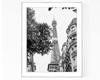 Eiffel Tower Print, Paris Photography, Small Vertical Wall Art, Picture, Bathroom Wall Decor, Entryway Art, Bedroom Wall Art, Color Photo