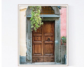 Rome Door Photography Print: Italy Travel Photo, Pink Pastel Wall Art