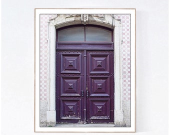 Lisbon Purple Door Photography Print: Portugal Wall Art