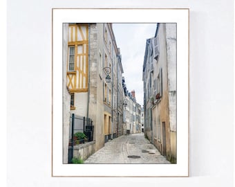 French Wall Art Decor, Orleans France Street Scene, Loire Valley, Small Photo, Travel Photography