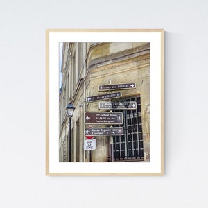 Paris Street Sign Print: Marais Travel Photography, Vertical Wall Art, European City Picture, Photo of France, French Wall Decor