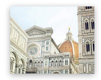 Florence Italy Wall Art, Duomo Photo, Photography Print, Black and White, Color Gallery Photo