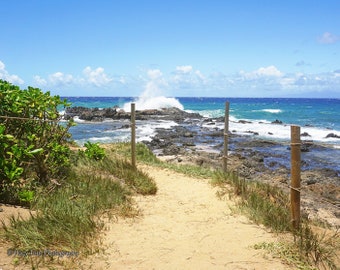 Hawaii Beach Photography, Maui Wall Art Print, Surf Art, Ocean Picture, Hawaiian Islands Photo, Bathroom Wall Decor Coastal Photograph Kihei