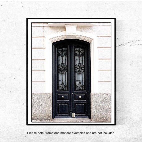 Door Photography Print Spain Wall Art Black Door Picture Etsy