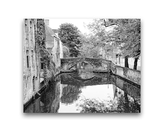 Bruges Canal Photography Print, Belgium Travel Art