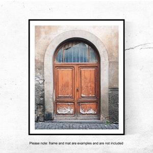 Italy Door Art, Brown Door in Umbria Photo, Vertical Photography Print, Italian Door Picture, Gallery Wall Art, Entryway or Doorway Decor