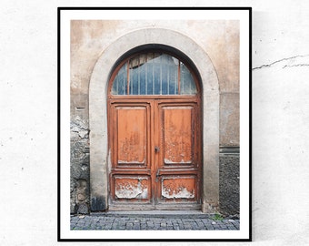 Italy Door Print, Orvieto Umbria Photo, Rustic Italian Wall Art Decor, Entryway Photography