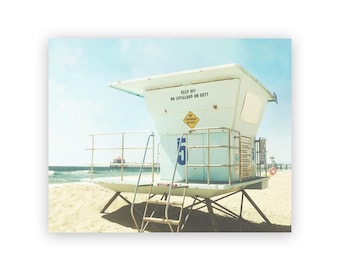 Huntington Beach Lifeguard Tower Print: California Summer Seascape