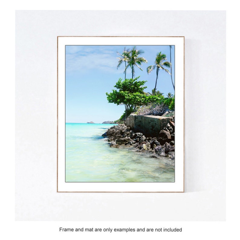 Tropical Beach Photography Print Vertical Hawaii Wall Art Etsy