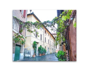 Rome Print, Italy Wall Art, Trastevere Street Photo, Travel Photography, Gallery Artwork Decor