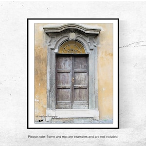 Italy Wall Art, Door Photography Print, Vertical Rome Picture, Rustic Door Photograph, Bathroom Wall Decor, Entryway Art, Europe Photo