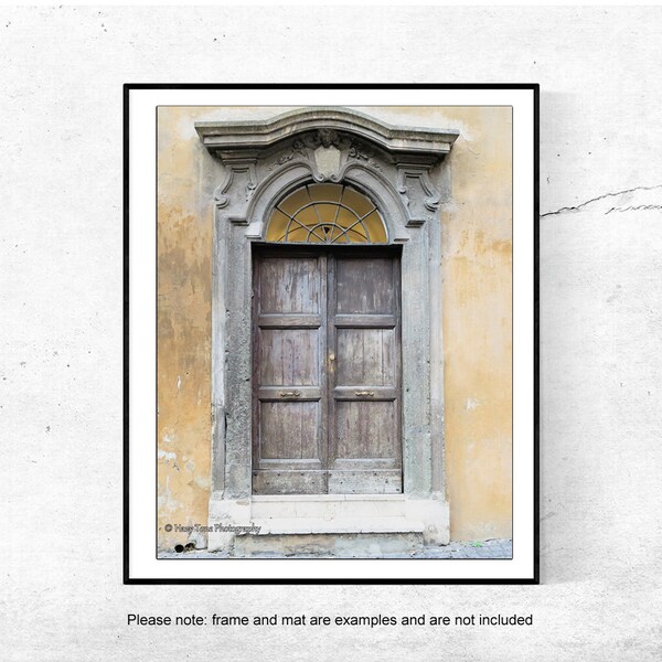 Italy Wall Art, Door Photography Print, Vertical Rome Picture, Rustic Door Photograph, Bathroom Wall Decor, Entryway Art, Europe Photo