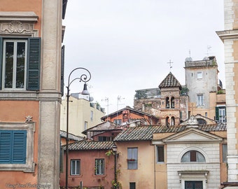 Rome Italy Wall Art, Rome Photography Print, Trastevere, Black and White Picture, Bedroom Wall Decor, Europe Travel Photo, Entryway Art