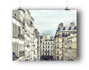 Paris Photography Print, Montmartre Picture, Small Wall Art, Bathroom Wall Decor, Bedroom Wall Art, Europe Travel Photo, Horizontal Print