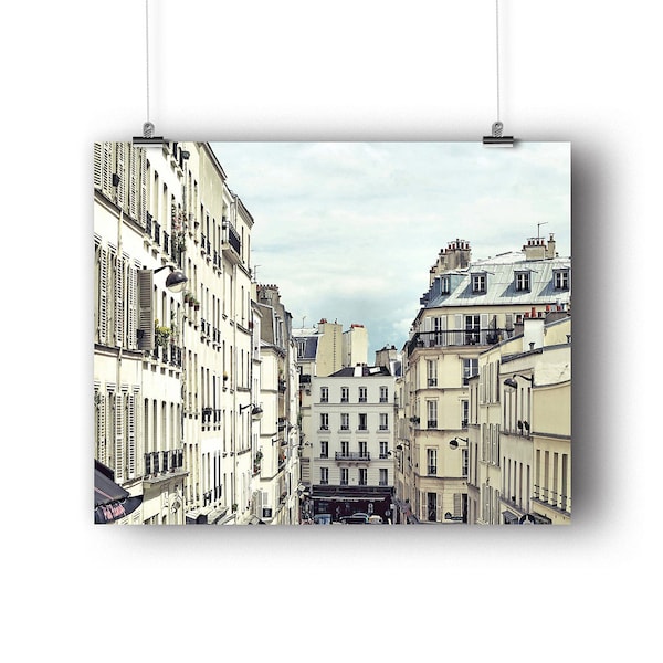 Paris Photography Print, Montmartre Picture, Small Wall Art, Bathroom Wall Decor, Bedroom Wall Art, Europe Travel Photo, Horizontal Print