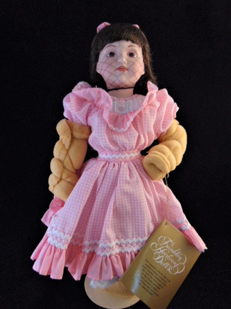 Franklin Heirloom Dolls Rebecca Of Sunnybrook Farm Porcelain Dolls Collectible Dolls Girls Gift - 