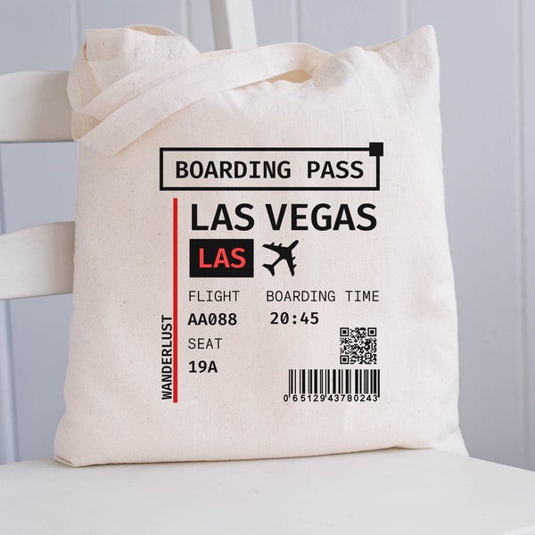 Vegas Tote Bag, Vegas Boarding Pass Tote Bag, Tote Bag Aesthetic, Vegas Passport Bag, Vegas Passport Bag, Vegas bachelorette, Las Vegas Tote