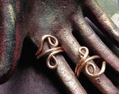 The Enchantment Goddess s Goddess Swirl Healing Copper Ring 11g Hand Wrought Raw Copper, 7.5 Size Ring, Size 8.25 Ring, Matching Rings