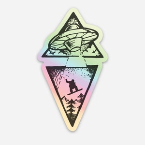 Holographic Snowboard Sticker