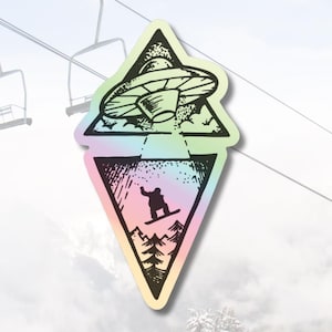 Holographic Snowboard Sticker