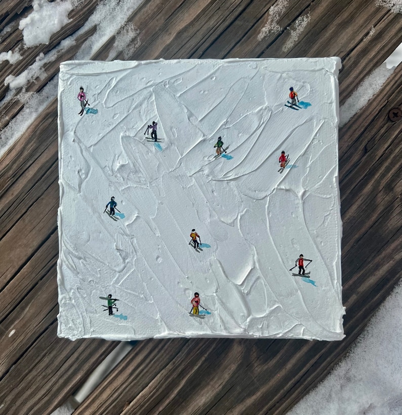 Original Textured Ski Canvas image 2