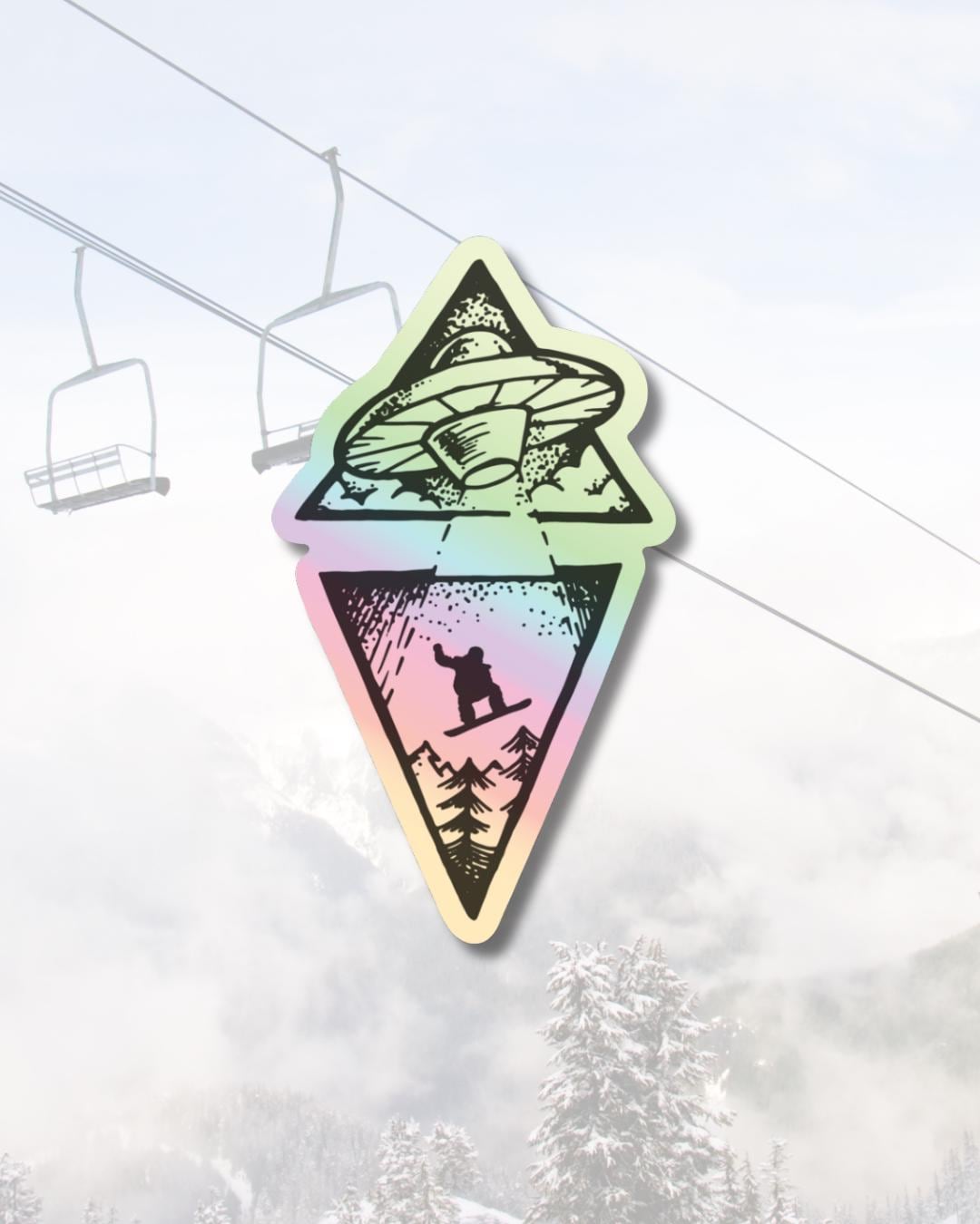 Holographic Snowboard Sticker