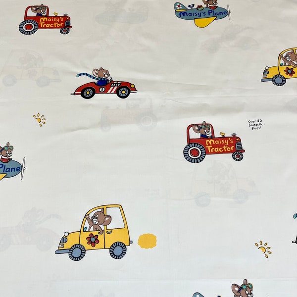 Vintage cartoon Tom and Jerry 100% Cotton Fabric. Cream Color. Quality ! Tom and Jerry cartoon kids cotton. 63” wide! BTY