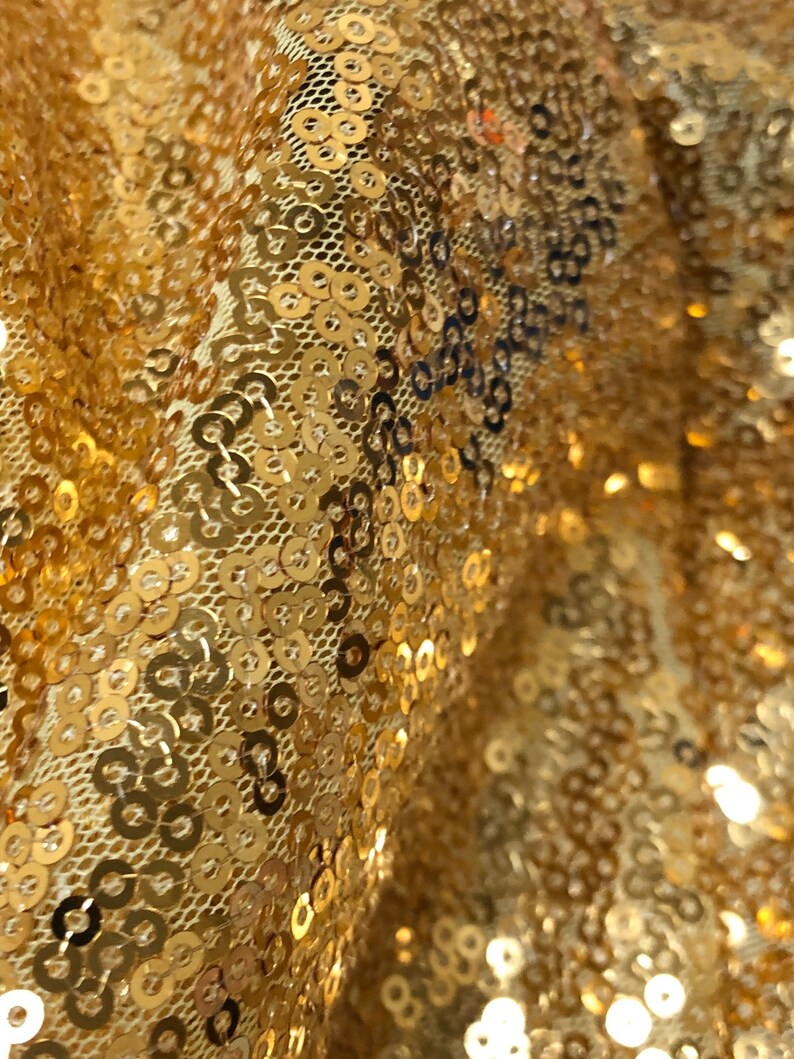 Liquid Gold Sequins Fabric by Yard. Sparkly 3 Mm Sequins for Etsy