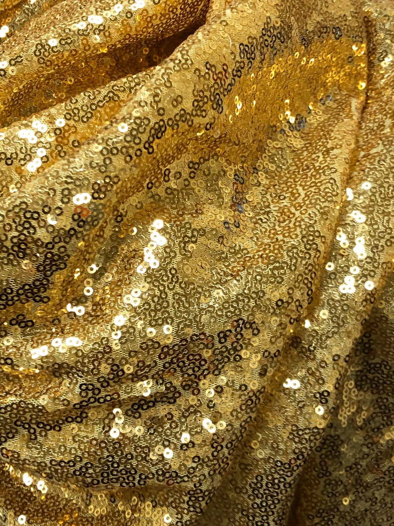 Liquid Gold Sequins Fabric by Yard. Sparkly 3 Mm Sequins for Etsy
