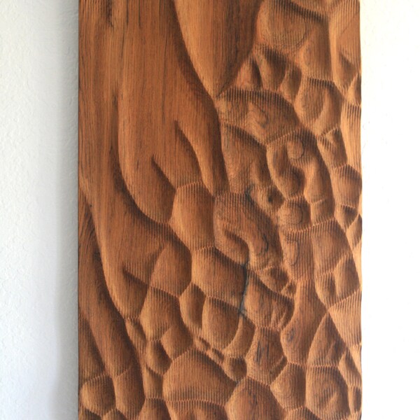 Teak wood wall sculpture